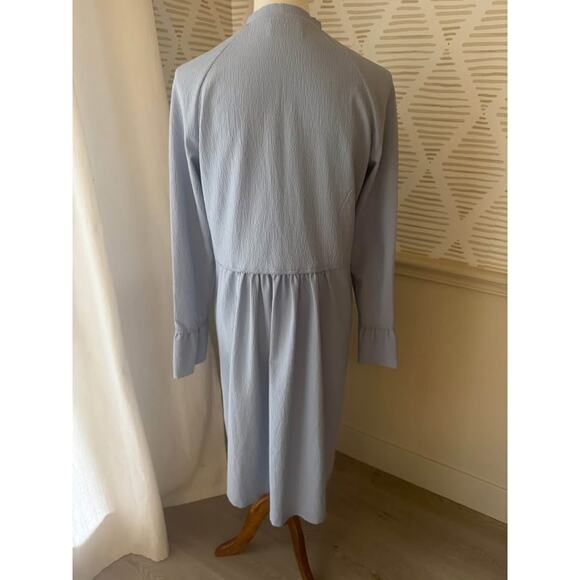 Mads Nørgaard Women’s Size Small Blue Crinkle Dupina Dress - Picture 6 of 8